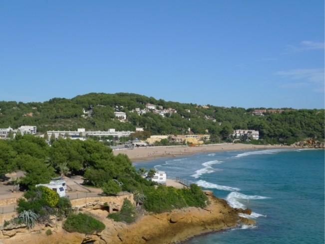 ein Blick auf unseren Campingplatz Torre de la Mora