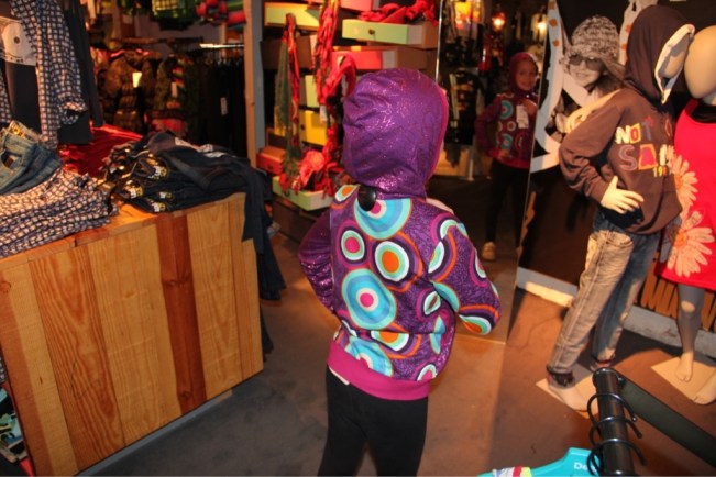 So schaut die Jacke von hinten aus - und wenden kann man sie auch noch!