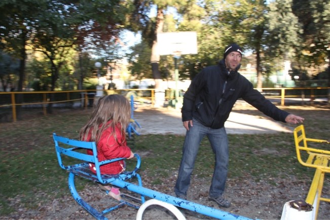 Frühsport am Camping-Spielplatz 2