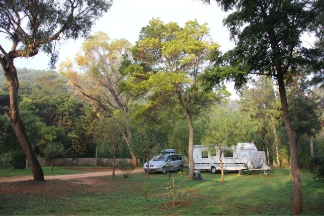 Unser Stellplatz im "botanischen Garten" 1