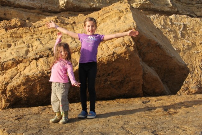 Penelope und Esmeralda in Praia de Salema