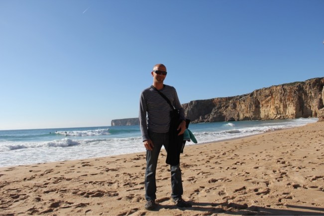 Esteban in Praia do Beliche (fotografiert von Esmeralda)