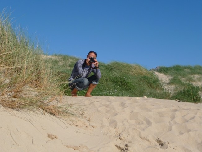 Esteban hinter der Linse