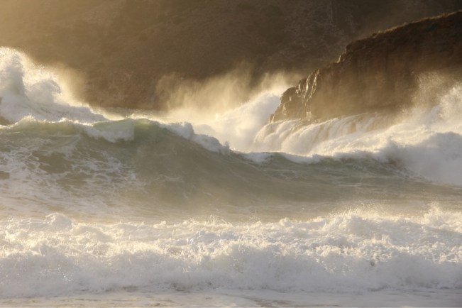 Manchmal ist es an unserem Strand auch sehr stürmisch!