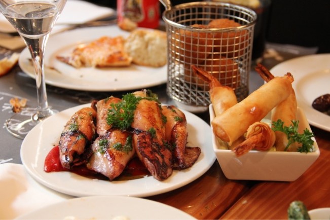 ...und liessen sich das Degustationsmenü schmecken