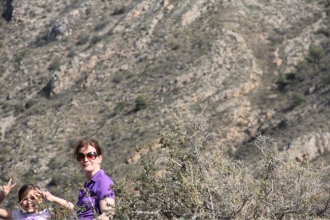 Wir wandern auf einen nahen Berg mit neuen Ausblicken auf den Campingplatz