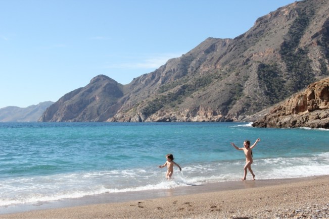 Ein letzter Badespass in El Portus