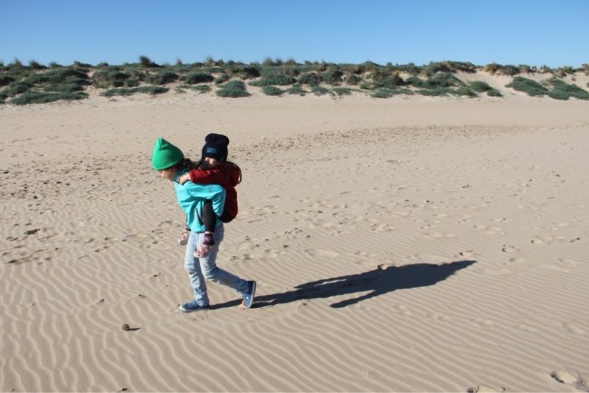 ...anschliessend Huckepack...