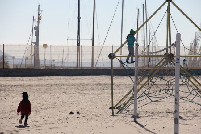 ...bevor das grosse Klettergerüst in Angriff genommen wird...