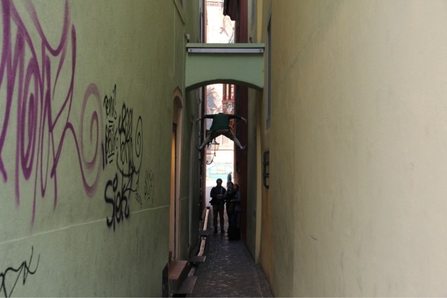 Fassadenkletterer in Aktion